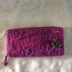 Juicy Couture Velvet Clutch/Wallet Pink
